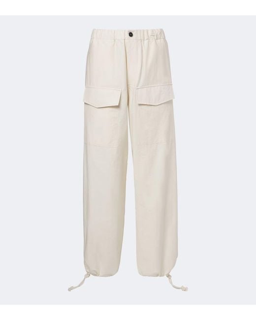 J.W. Anderson Natural Cotton-Blend Wide-Leg Pants
