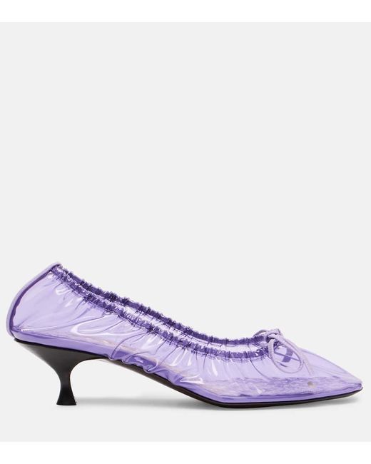 Herbert Levine Purple Rain Check 50 Pvc Pumps