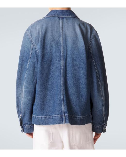 Simone Rocha Blue Embellished Denim Jacket for men