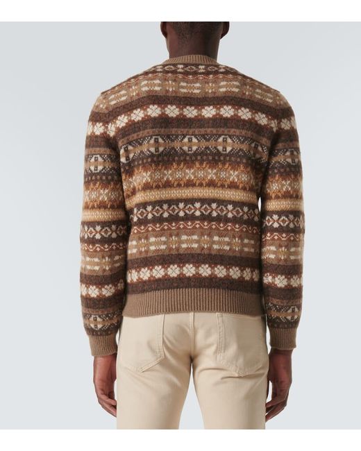 Loro Piana Pullover Scopello Aus Kaschmir, Alpakawolle Und Wolle in Brown für Herren