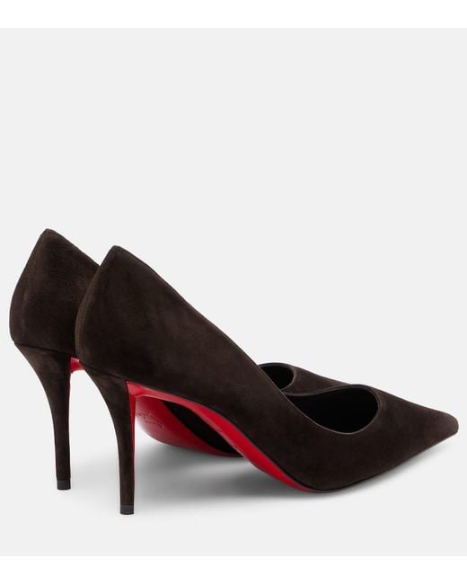 Christian Louboutin Black Miss Z 80 Suede Pumps