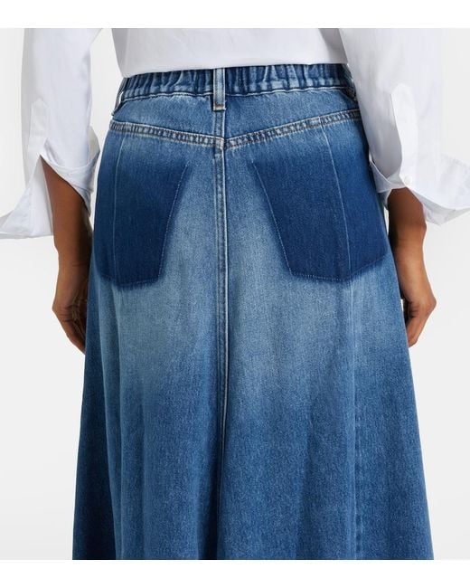 AG Jeans Blue Tula Denim Maxi Skirt