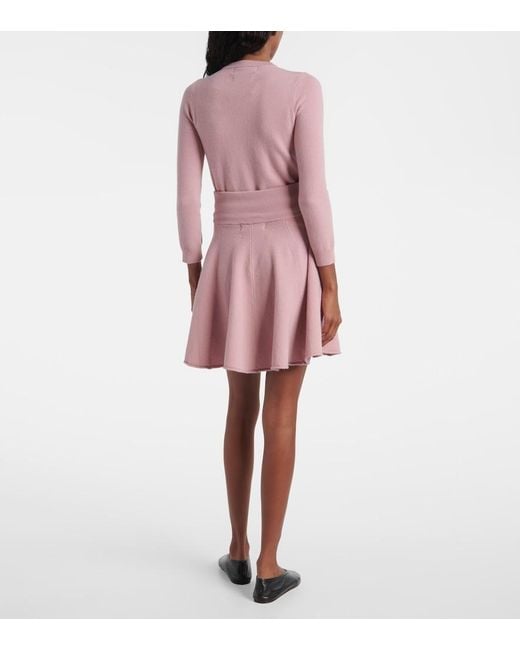 Extreme Cashmere Pink N°379 Girl Cashmere-Blend Miniskirt
