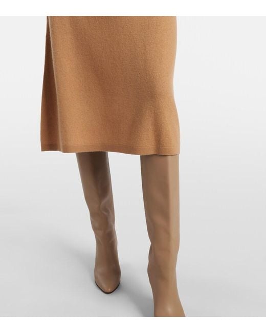 Jardin Des Orangers Natural Wool And Cashmere Wrap Dress