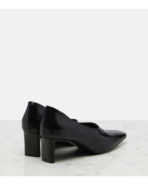Khaite Black Cecilia Leather Pumps
