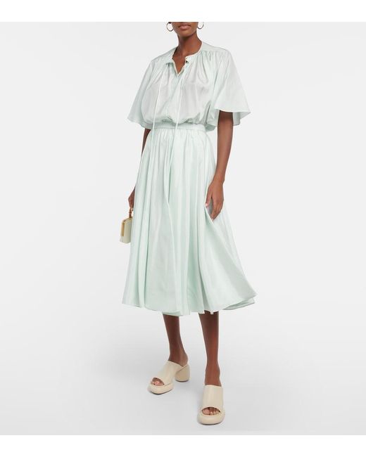 Joseph White Smithfield Silk Midi Skirt