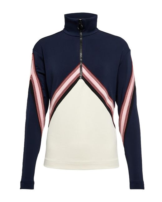 Victoria Beckham Blue Chevron Track Top