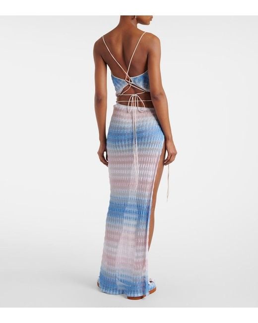 Missoni Blue Gradient Wrap Skirt