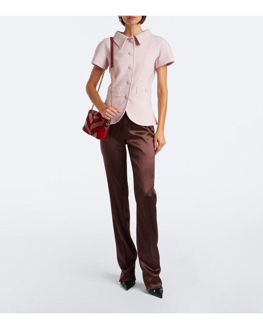 Valentino Pink Vgold Wool-Blend Jacket
