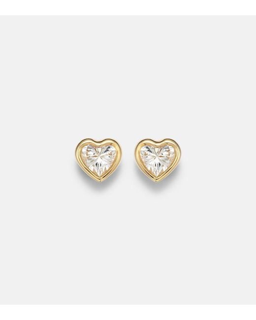 Anita Ko White Heart 18Kt Earrings With Diamonds
