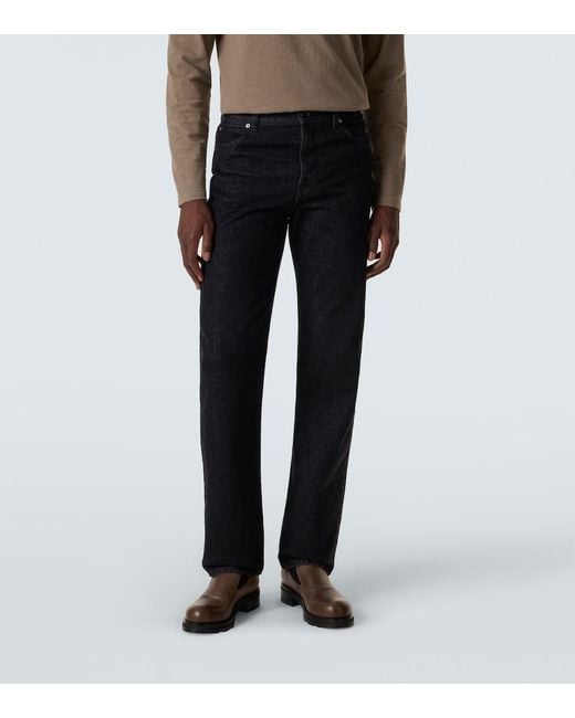 The Row Black Serge Straight Jeans for men