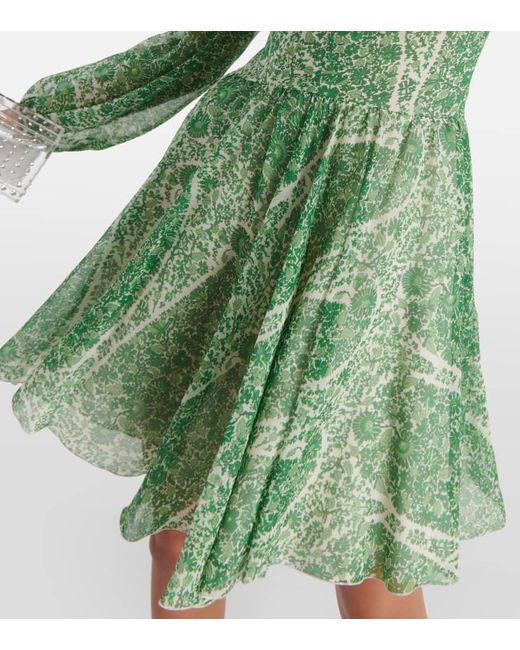 Giambattista Valli Green Minikleid Aus Seiden-Georgette