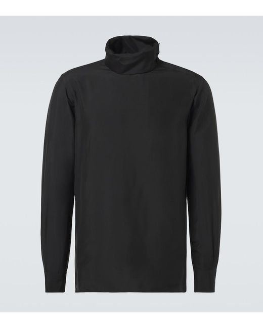 Tom Ford Black Silk Turtleneck Sweater for men
