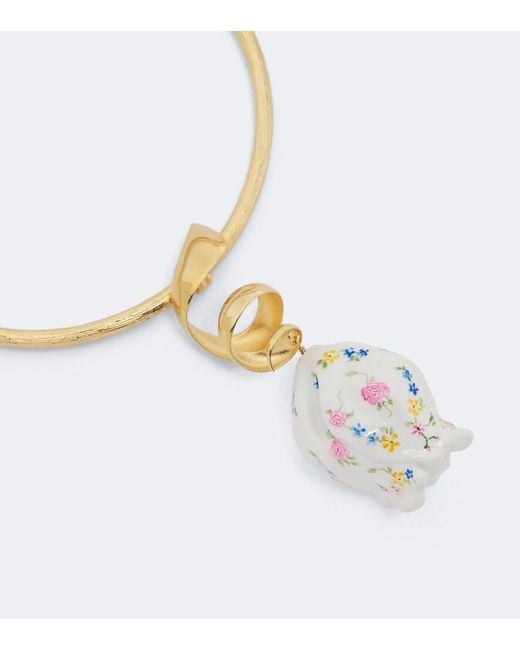 Collier A Fleurs Chloé en coloris White