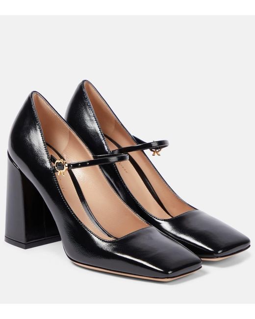 Gianvito Rossi Freeda Leather Mary Jane Pumps in Black | Lyst UK