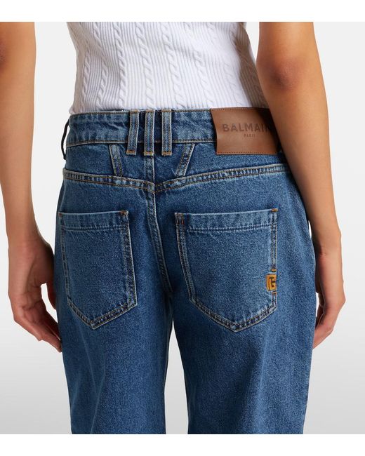 Balmain Blue Wide-Leg Jeans