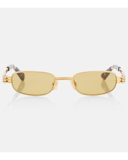 Bottega Veneta Natural Rectangular Sunglasses