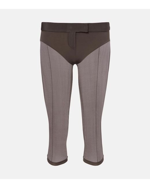 Magda Butrym Gray Capri Pants And Briefs Set