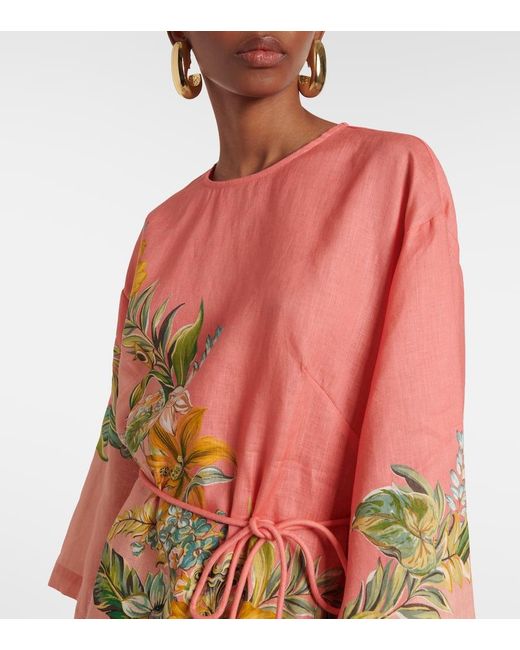 Robe Longue Anika A Fleurs ALÉMAIS en coloris Red