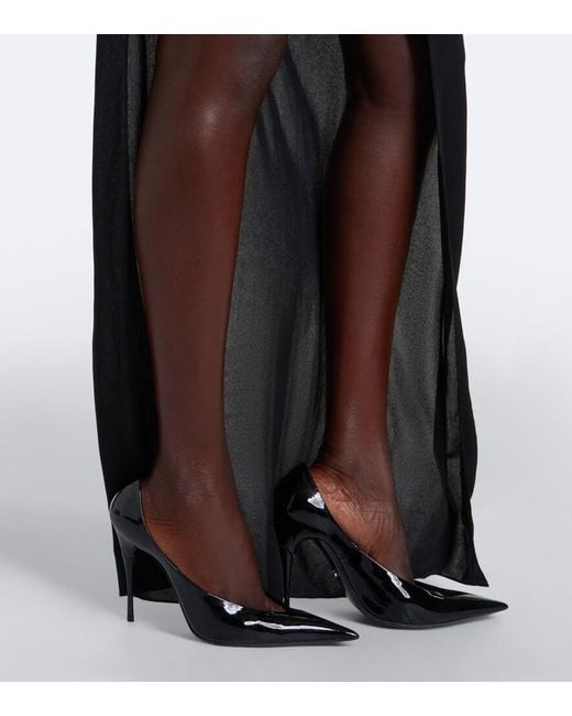 Gucci Black Open-Back Crepe Jersey Maxi Dress