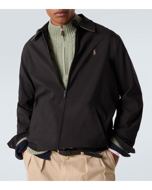 Polo Ralph Lauren Black Technical Bomber Jacket for men