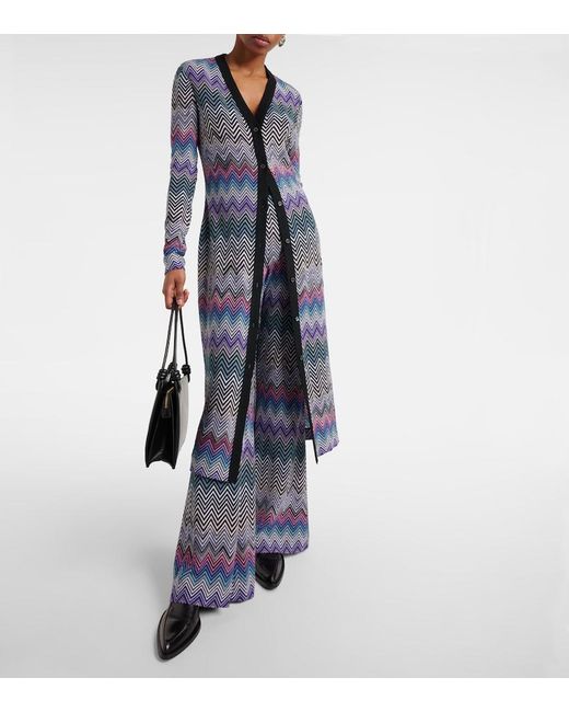 Missoni Blue Zig Zag Flared Pants