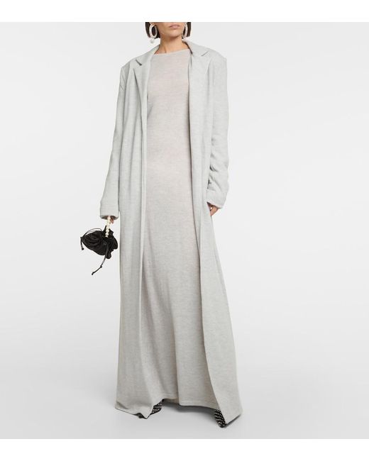 Magda Butrym White Alpaca-Blend Maxi Dress
