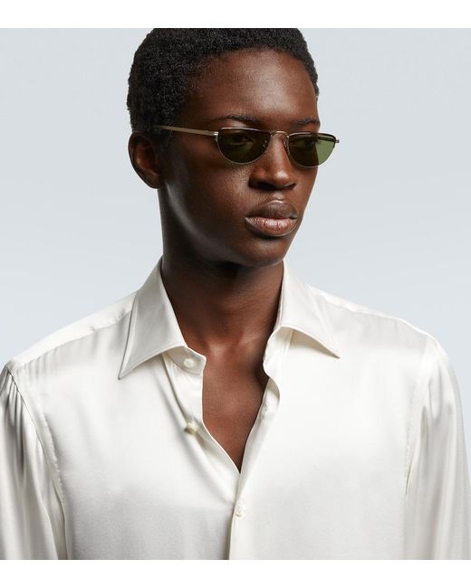 Giorgio Armani Green Browline Sunglasses for men