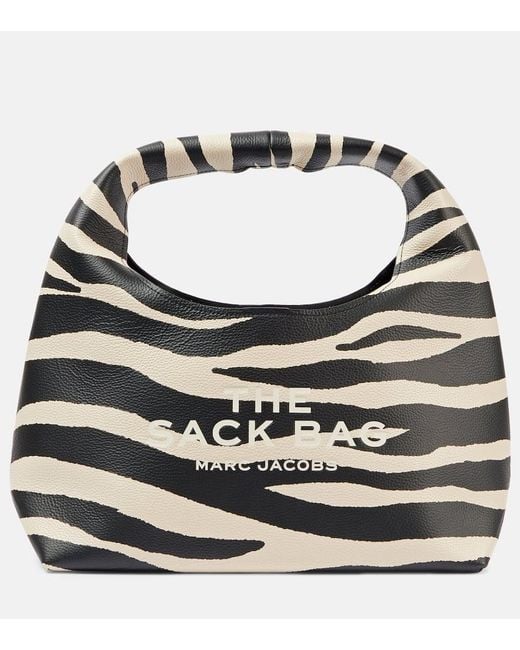 Marc Jacobs White Bedruckte Tote The Sack Aus Leder