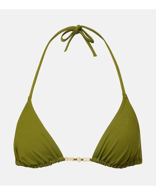 Eres Green Éphémère Triangle Bikini Top