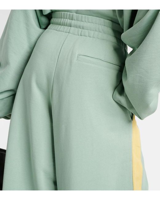 Pantalones deportivos anchos de algodon Dries Van Noten de color Green