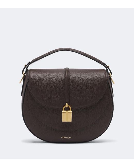 DeMellier London Black Siena Saddle Small Leather Crossbody Bag