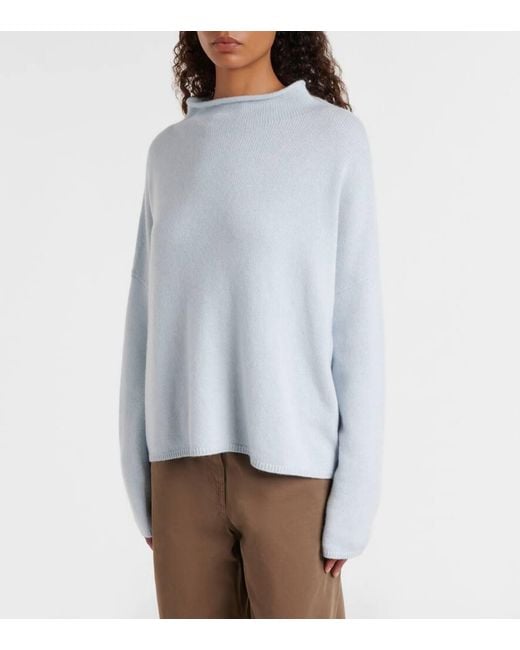 Lisa Yang Blue Pullover Sandy Aus Kaschmir