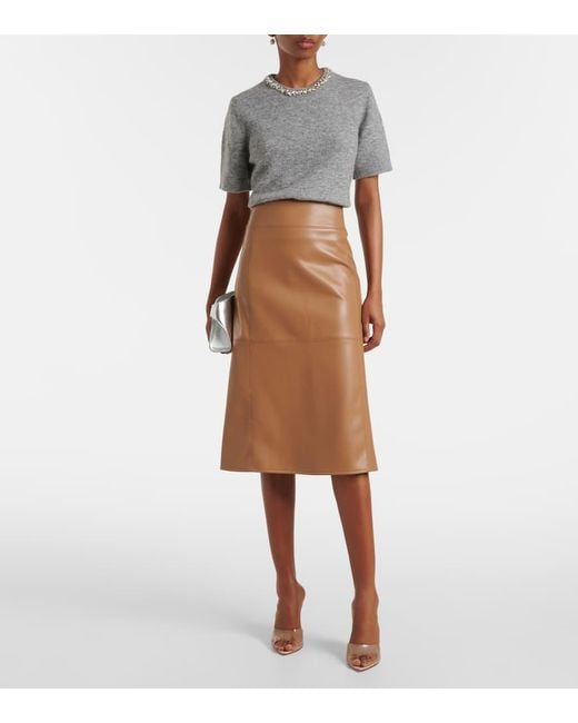 Velvet Gray Layton Embellished Alpaca And Wool-Blend Top