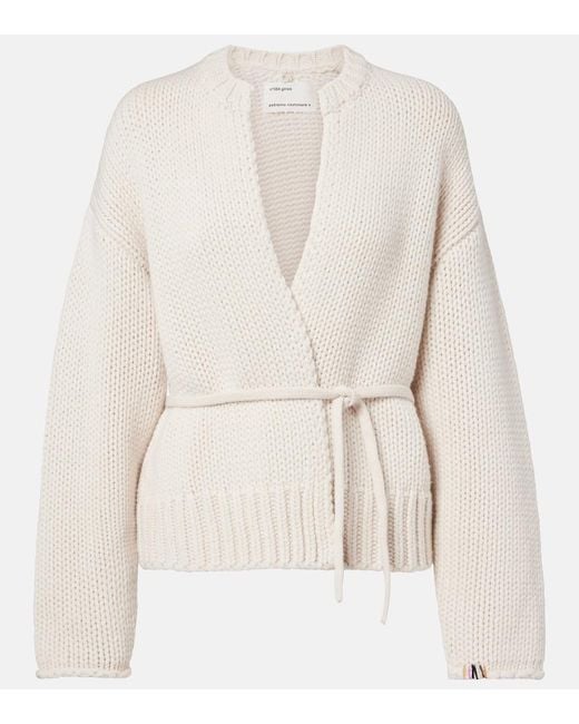 Extreme Cashmere Natural N°384 Ginza Cashmere Wrap Cardigan