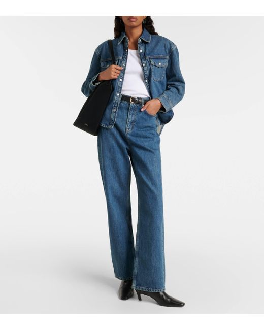 Wardrobe NYC Blue High-rise Straight Jeans