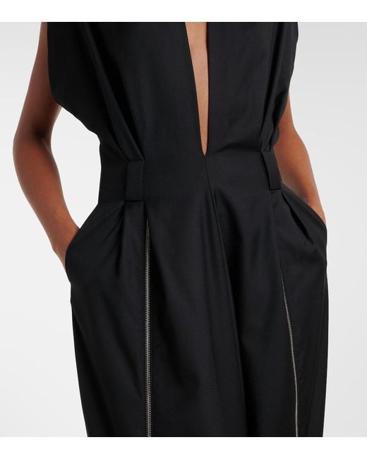 Coperni Black Halterneck Virgin Wool Jumpsuit