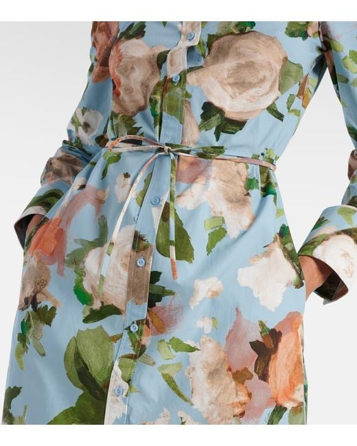 Erdem White Floral Shirt Dress