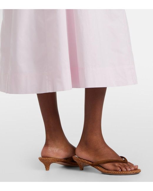 Posse Pink Lindie Cotton Poplin Midi Dress
