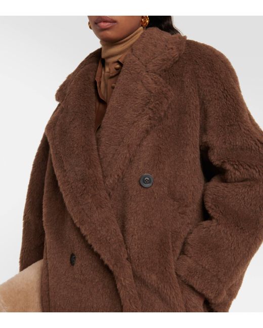 Manteau Faust en alpaga, cachemire et soie Max Mara en coloris Brown