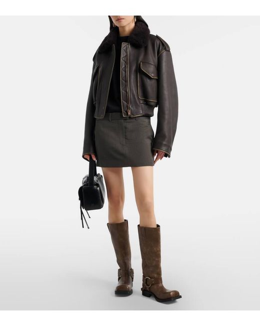 Acne Black Cotton Minidress