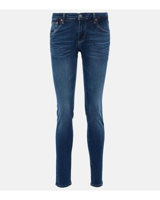 AG Jeans Blue Legging Low-Rise Skinny Jeans