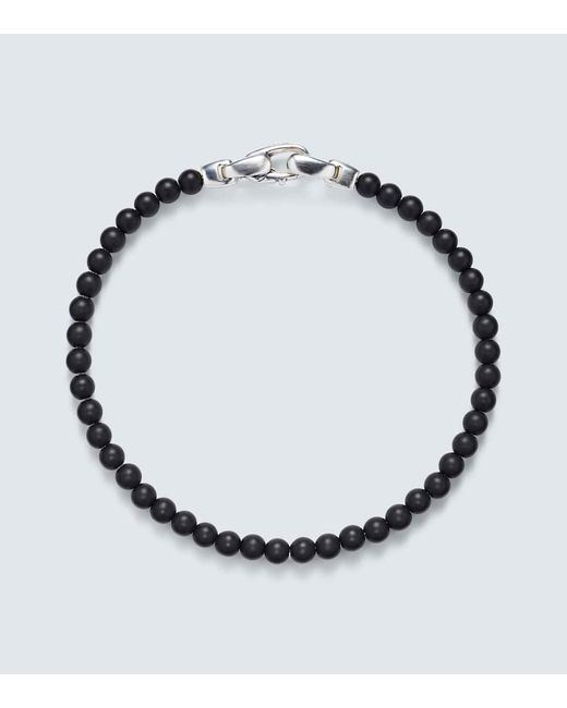 David Yurman Metallic Spiritual Beads Sterling Bracelet With Onyxes for men