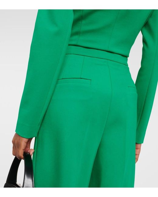 Dorothee Schumacher Green High-Rise Wide-Leg Pants