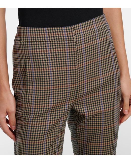 Pantalones Slim Arte A Cuadros Veronica Beard de color Gray