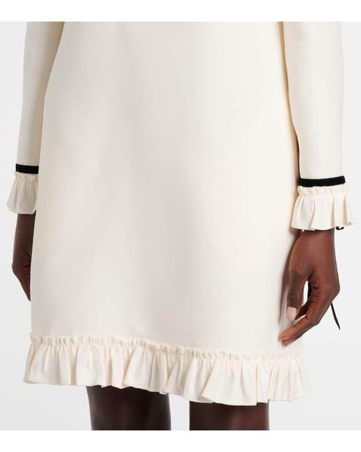 Valentino White Minikleid Aus Crepe Couture