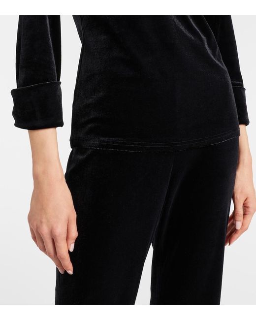 Dorothee Schumacher Black Soft Elegance Velvet Top