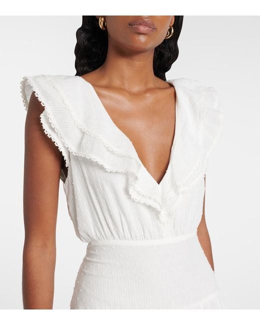 Poupette White Della Striped Cotton Minidress