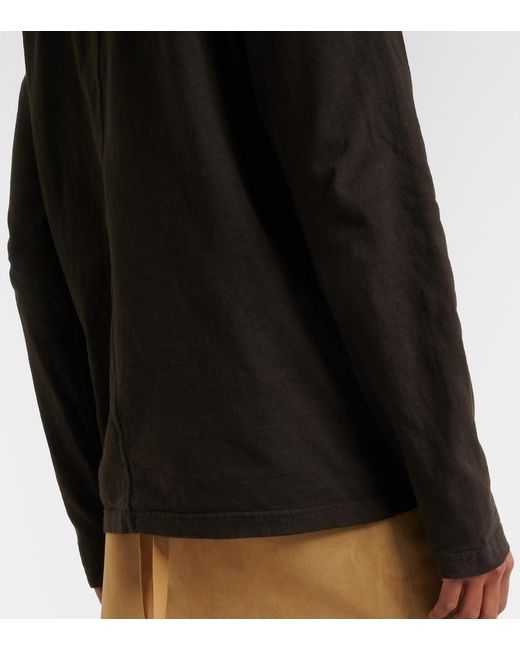 The Row Black Amia Cotton Jersey T-Shirt