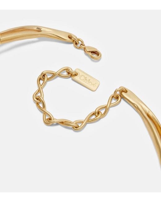 Chloé Metallic Butterfly Pendant Necklace